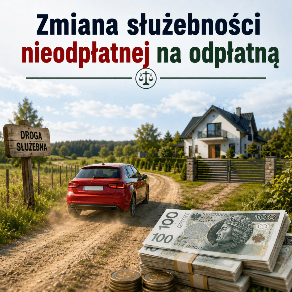 Zmiana służebności nieodpłatnej na odpłatną